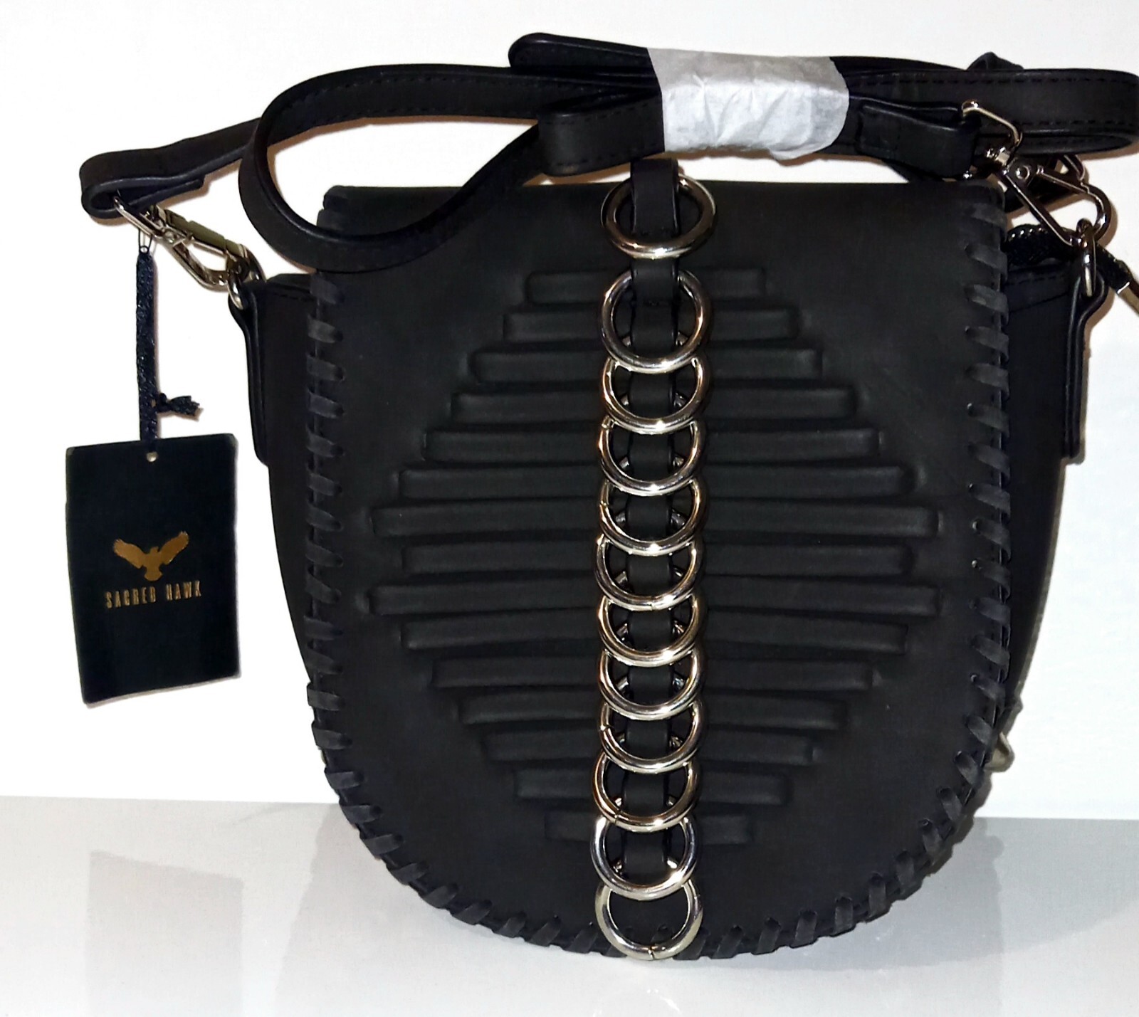 Bolso Sacred Hawk Saddle con anillo de metal y adorno de tachuelas nuevo con etiquetas