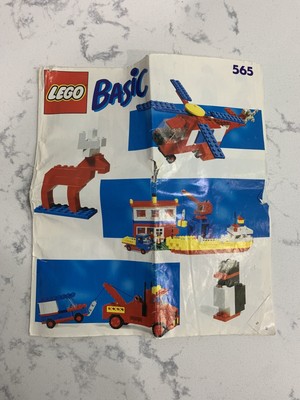 Lego Basic 565 Vintage Instruction Manual Only 1990 Damaged Rare