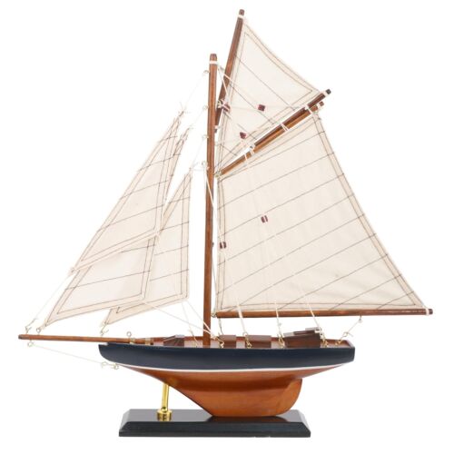 15" Wooden Sailboat Decor Classic Columbia America's Cup Ship Model Nautical ... - Picture 1 of 6