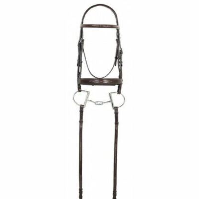 Ovation Classic Collection- Fancy Raised Comfort Crown Wide Noseband Bridle with