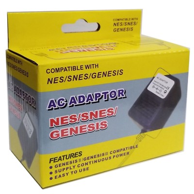 NEW AC ADAPTER FOR NES, SNES & GENESIS SYSTEMS - SUPER NINTENDO POWER CABLE CORD