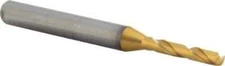 Kennametal 4150161 Stub Drill Bit: 0.1299" Diam 140deg Solid Carbide Coated, RH