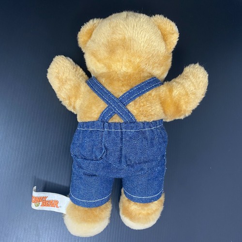 Salopette vintage Shoney's Restaurant mascotte orso peluche 12" peluche denim - Foto 3 di 5