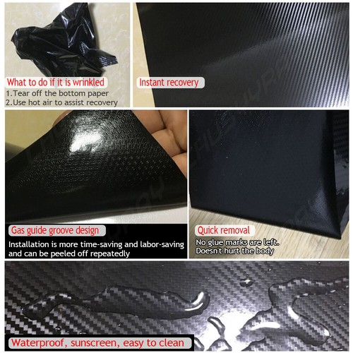 Per Audi A3 8V 2012-2020 Adesivo Interno Auto 5D Fibra di Carbonio + Rete Portaoggetti - Foto 7 di 13