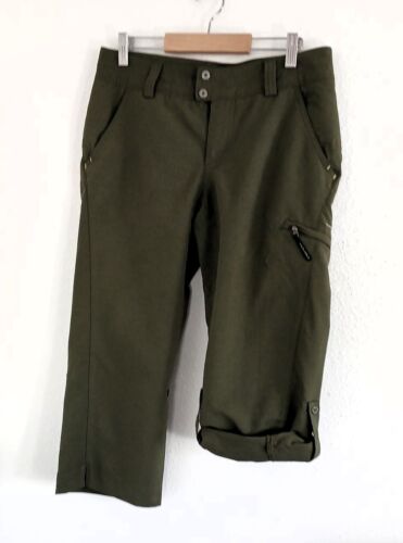 Columbia Women's Green Titanium Omni-Dry Pocket Roll-up Capri Crop Pants size 4