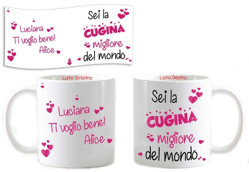 Tazza personalizzata abbracci Nonna Zia Madrina Madre Sorella Amica NATALE - Foto 24 di 34