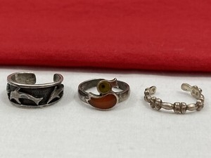 Vintage SIGNED 925 Solid Sterling Silver ANIMAL Theme TOE RING Mixed LOT OF 3