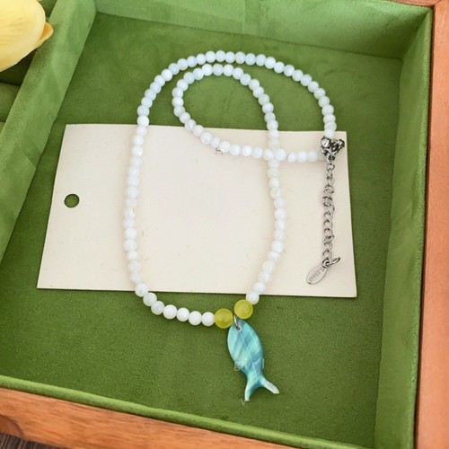 Sweet Mini Fish Necklace Colorful Ocean Style Beach Choker Girls - Picture 14 of 15