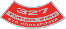 Air Cleaner Decal Turbo-fire 327275 Hp For Camaro Nova Chevelle Impala Corvette