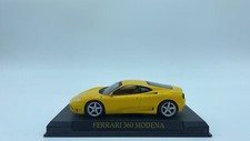 MODELLINO AUTO FERRARI 360 MODENA 1999 GIALLA - EDICOLA - SCALA 1:43 CON BASETTA