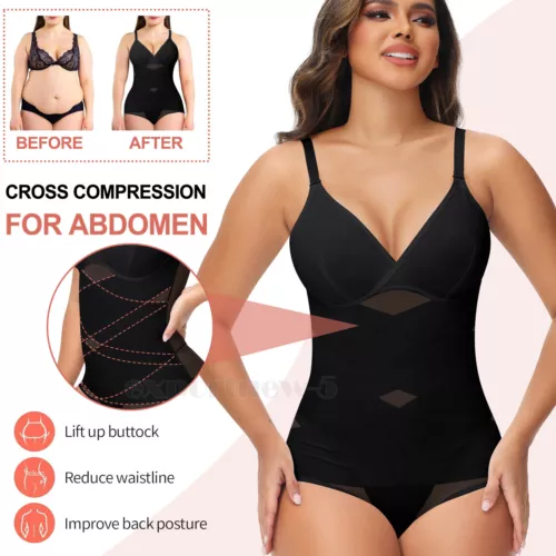 Shapewear Bodysuit for WomenS Body Shaper Tummy Control Body Shapewear Plus Size - Picture 3 of 21