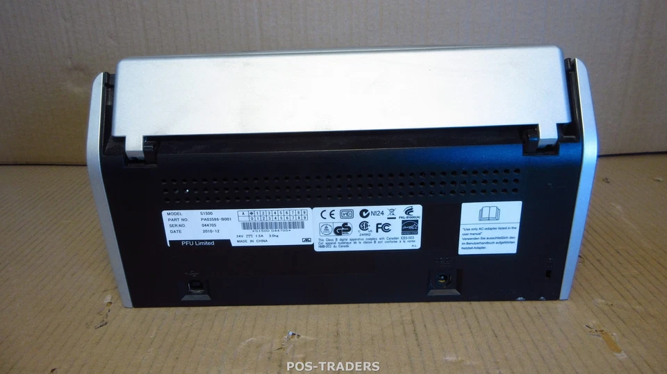 Fujitsu ScanSnap S1500 USB Color A4 Document 20ppm Scanner 5184 SCANS / NO PSU - Bild 3 von 4