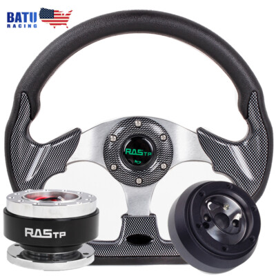 174H Hub Adapter+13in Racing Steering Wheel Quick Release For Dodge Chevrolet GM