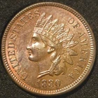 1880 Indian Head Cent - GORGEOUS ORIGINAL NEAR GEM! FREE SHIPPING