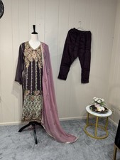 3pc Pakistani /Indian chiffon embroidered party dress