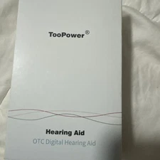 TooPower True Hearing Aid TM-216  OTC Digital Skin Tone With White Charging Case