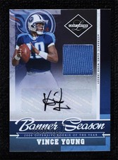 2007 Leaf Limited Banner Season Materials Signatures 2/25 Vince Young Auto 7ut