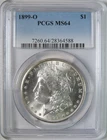 1899 O Morgan Silver Dollar $1 Coin PCGS MS64 BU Brilliant Uncirculated
