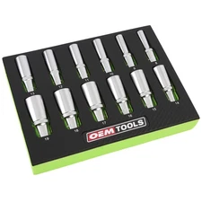 OEMTOOLS 23981 12 Piece Deep Socket Set 3/8, Deep Well Socket Set Metric 8mm-...