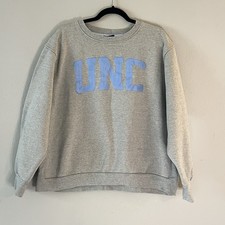 Jordan UNC North Carolina Tar Heels Gray Fleece Crewneck Sweatshirt Women s XL