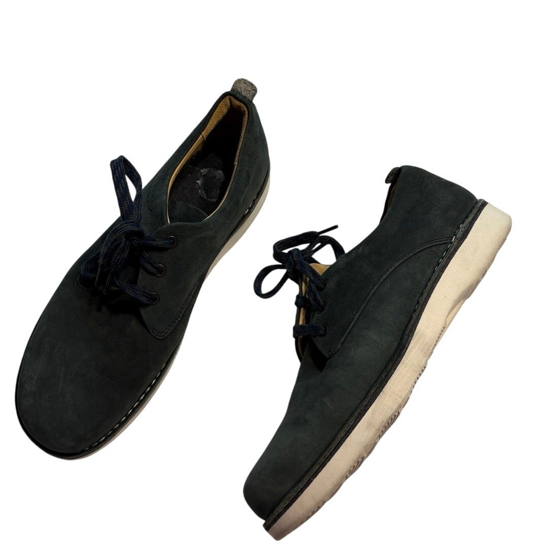 SAOLA Scarpe Samuel Hubbard Uomo 11 5 Grigio Blu Scamosciato Balance Suola Vibram Senza Soletta