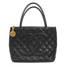 Chanel Caviar Skin Reissue Tote Bag Women Black One Size