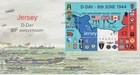 Unaddressed Jersey FDC First Day Cover 2004 D-Day Anniversary Sheet