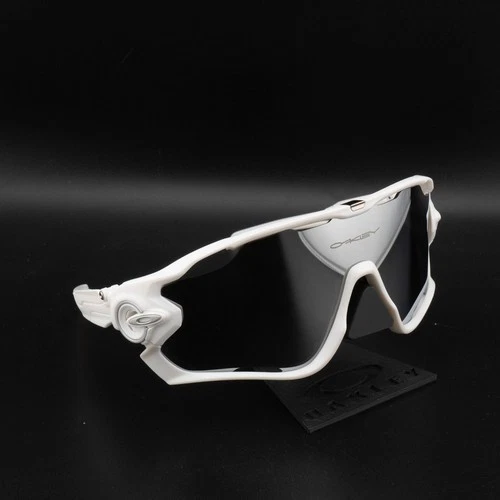 Oakley Jawbreaker Sunglasses White Frame / Black Lens JBMB