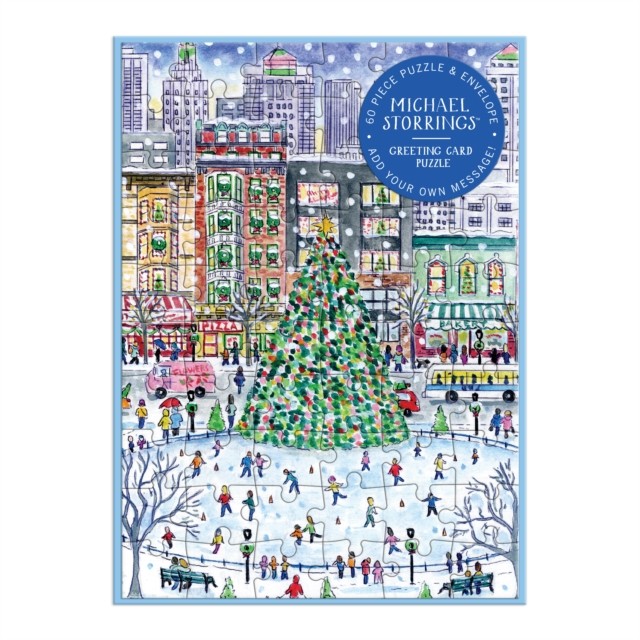 Michael Storrings Christmas in the City Greeting Card Puzzle by Galison (Jigsaw)