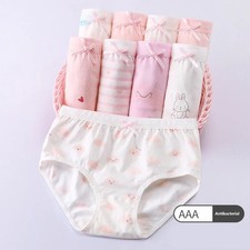 Cotton Panties Soft Breathable Stretch Cartoon Print Underwear 4PCS Girls