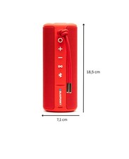 Bluetooth-Lautsprecher mit Akku, Spritzwasserschutz, Blaupunkt BT202 Rot WIE NEU