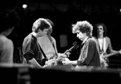 Bob Dylan Eric Clapton Mick Taylor Carlos Santana at Wembley 1984 OLD PHOTO