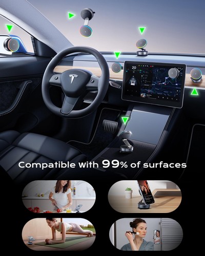 Magnetic Charging Holder Mount for Magsafe Car Mount Charger, 15W Fast Charge... - Afbeelding 6 van 9