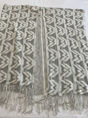 Just Be Gray Wrap One Size Fringe New Western Boho Casual Modern Chic