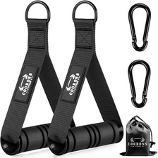 Heavy Duty Exercise Handles, Gym Handles for Cable Machine Attachment, Black