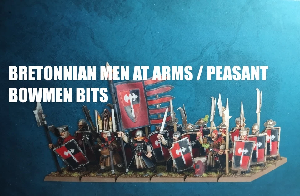 WARHAMMER THE OLD WORLD BRETONNIAN MEN AT ARMS / PEASANT BOWMEN BITS - Photo 1/1