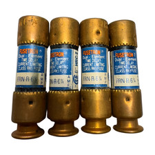  Pack of 4 Bussmann FRN-R-6-1/4 Fusetron Dual-Element Time-Delay Fuse 6-1/4A