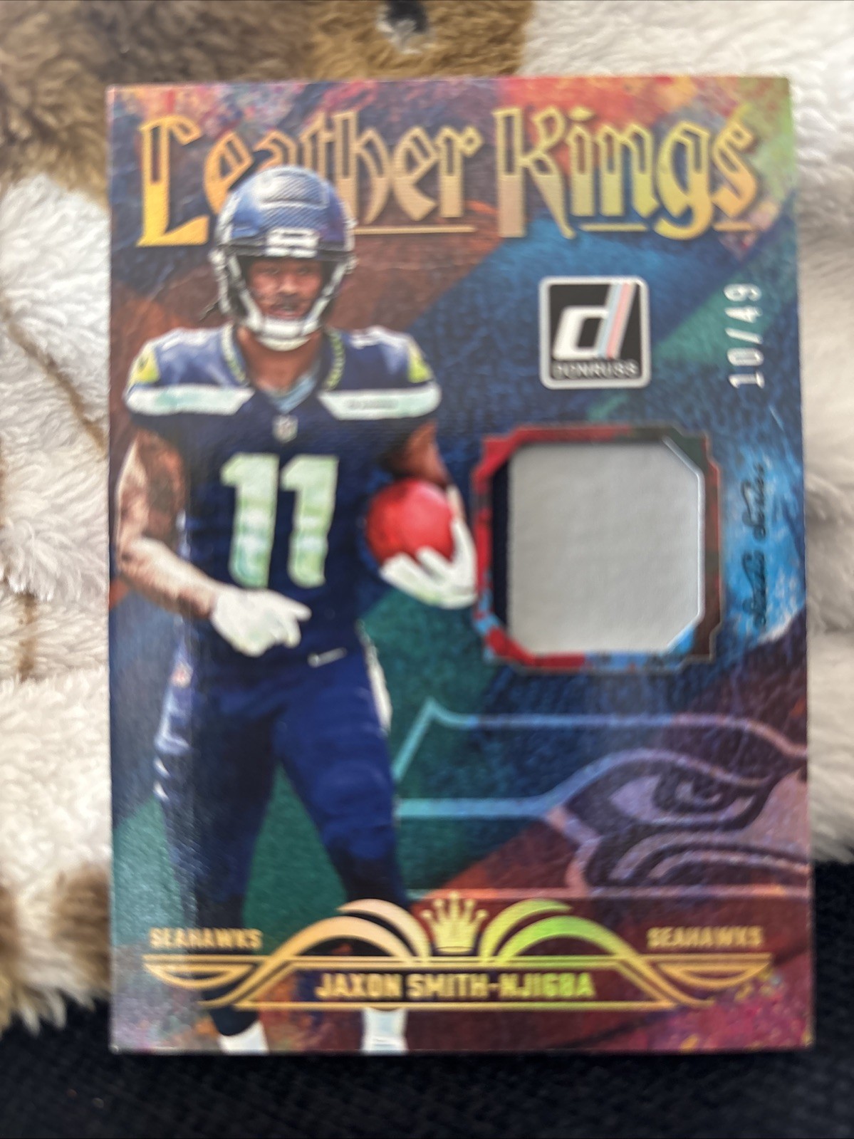 2023 Panini Donruss Leather Kings Jaxon Smith-Njigba #LK-7  Numbered 10/49 (RC)
