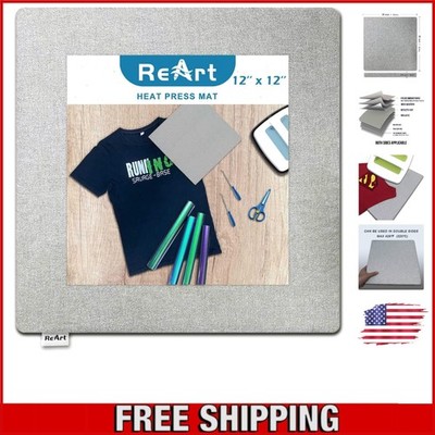 Versatile 12''x12'' Grey Heat Press Mat for Cricut Easypress - Multi-Project Use