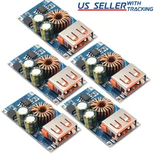 5pcs 24W USB QC 3.0 Fast Charge Step-down Buck Module Power 6-30V DC IN