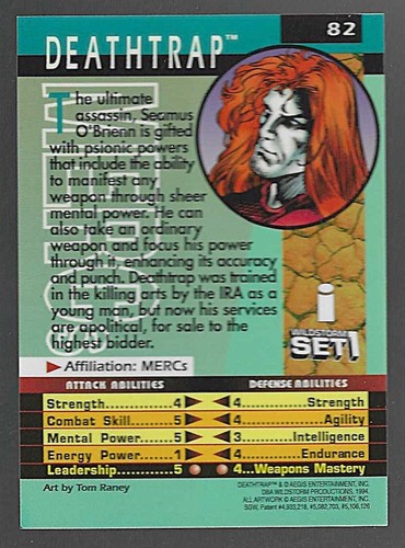 Deathtrap - 1994 Wildstorm Productions Set 1 Chromium Card #82 (nm) - Afbeelding 2 van 2