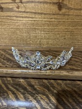 Luxury Gold Crystal Tiara Crown Queen Women Prom Bridal Hair Jewelry