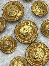 University Of Alabama Waterbury Gold Crest Button Set for Blazer USA Vintage