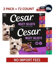 2 pack Cesar Classic Loaf In Sauce Wet Dog Food Variety Pack, 3.5 oz 36 Pack