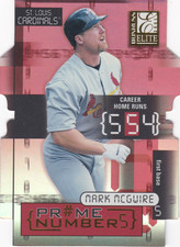 2001 Donruss Elite Prime Numbers Die Cuts #PN3B Mark McGwire /504 - NM