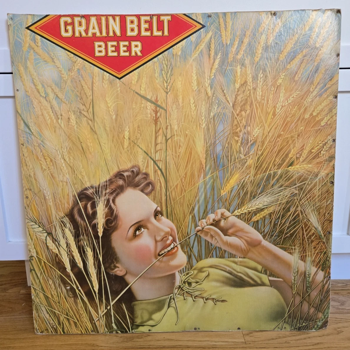 ビンテージ　1950s ゴールデン.グレインベルト.ビール　広告ランプ grain belt beer sign products for sale | eBay