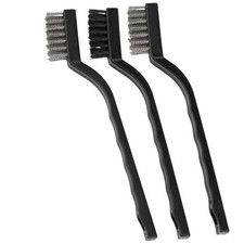 Steel Brush Set Small Cleaning Brushes Wire Rust Sparks Wheels Scrub 180mm