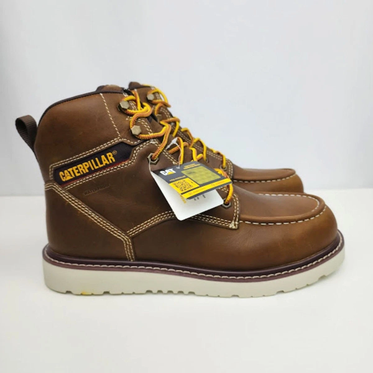 CAT Caterpillar Mens Steel Toe Brown Leather Pull On Ease Boots Size 10 M P91119 Catepillar CAT Revolver Men main image 2