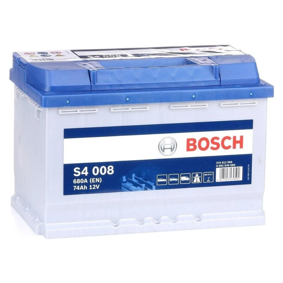Batterie de démarrage Auto BOSCH S4008 - 12V 74Ah 680A (EN) - Photo 1/4