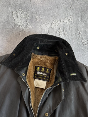 Barbour A206 Border C48/112cm Jacket Coat Waxed Wax + Lining Vest